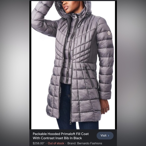 Bernardo primaloft hooded packable lightweight jacket - Picture 2 of 7